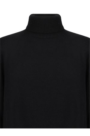 Maglione dolcevita in lana merino nero ROBERTO COLLINA | RA02003NERO